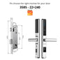 TUYA WIFI Waterproof Smart Door Lock Fingerprint APP Password RFID Card Keyless Digital Electronic Lock Aluminum/Glass Sliding