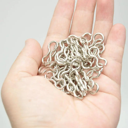 100pcs Fishing Snaps Connector Accessories Fishing Swivels Fast Link Mould Lead Loop Inserts Sinker Eyes Clip Tackle