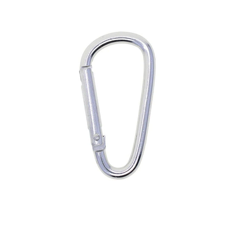 50/100pcs Buckles Aluminum Carabiner Spring Belt Clip Key Chain 4.6x2.5cm For Outdoor Activity Camping Fishing Hiking Travel