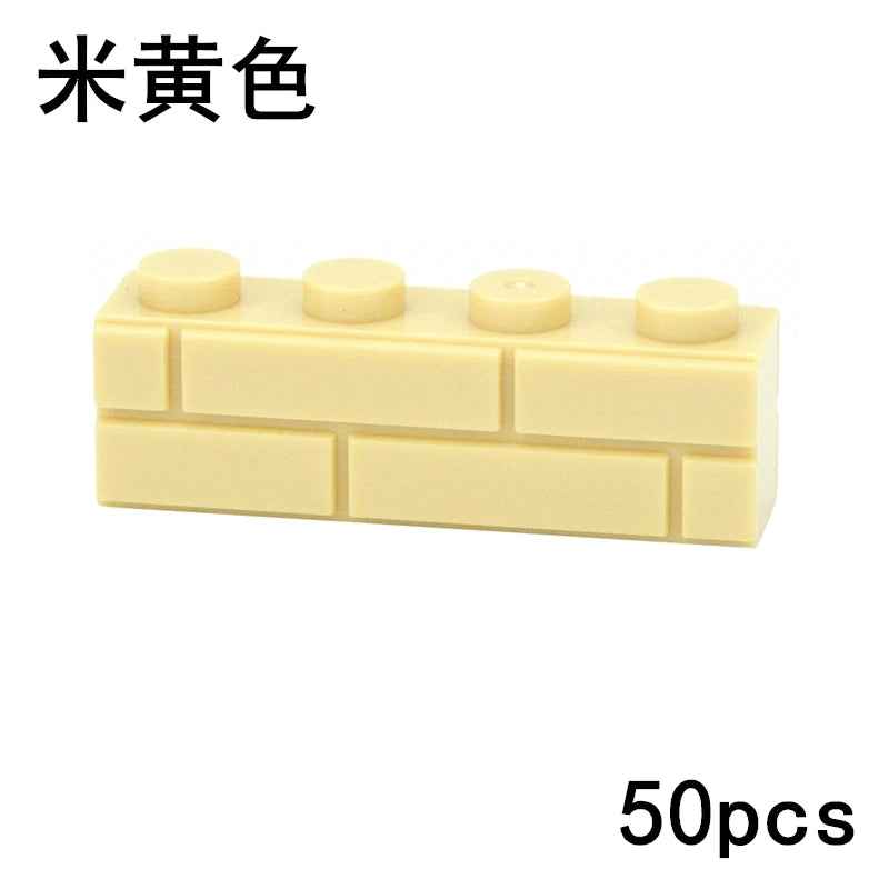 DIY Wall Bricks 1x4 1x3 1x2 Dots Thick Building Block Educational Creative House Contruction Toys Compatible With 15533 For Kids