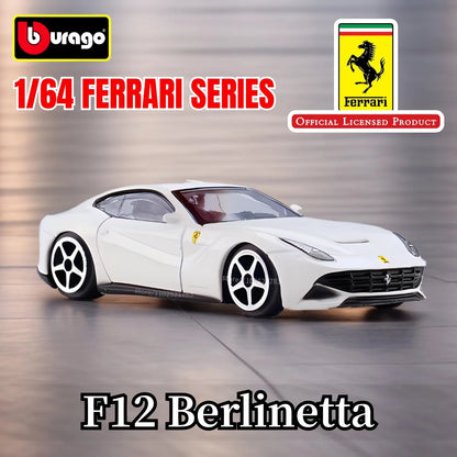 Bburago 1:64 Ferrari 488 Pista Replica Car Model Scale F40 F50 458 296 GTB Enzo Diecast Traffic Miniature Art Figure Kid Boy Toy
