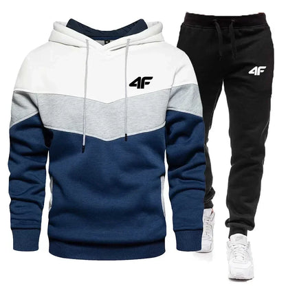2025 Men's Autumn/Winter Fashion hooded Sweatshirt, fashionable quality, outdoor jogging, fitness, sports and casual set