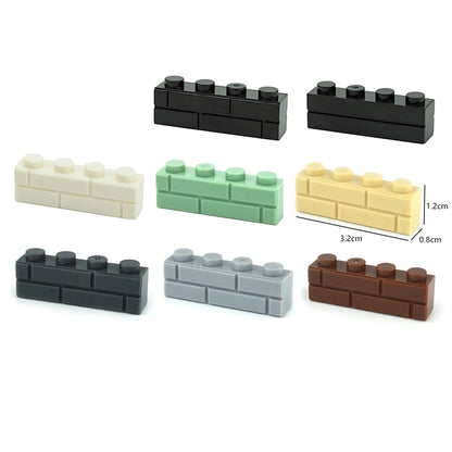 DIY Wall Bricks 1x4 1x3 1x2 Dots Thick Building Block Educational Creative House Contruction Toys Compatible With 15533 For Kids