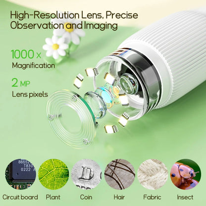 Daxiongmao Electron Microscope 1000X Handheld Digital Microscope 2'' HD IPS Screen Science Educational Toys Portable
