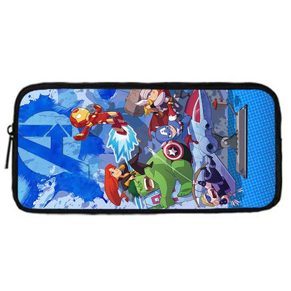 Cartoon Man M-Marvels Iron 3 pcs set Child School Backpack with Lunch Bags ,Pencil Bags School Bags for Boys Girls Best Gift