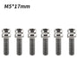 MUQZI 6PCS Titanium Bolts M5x15 M5x17 Bicycle Handlebar Stem Screw With Washer