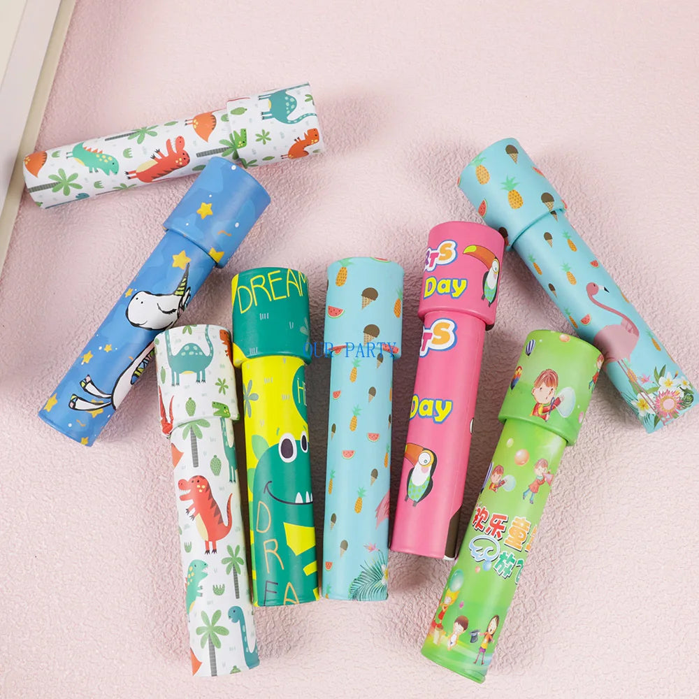 6Pcs Cute Rotating Kaleidoscope Classic Educational Toys for Kids Birthday Baby Shower Party Favors Pinata Fillers School Prizes