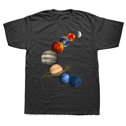 Funny Solar Systems Diagram Astronomy Lover Astronomer Space T Shirts Graphic Streetwear Short Sleeve Birthday Gifts T-shirt