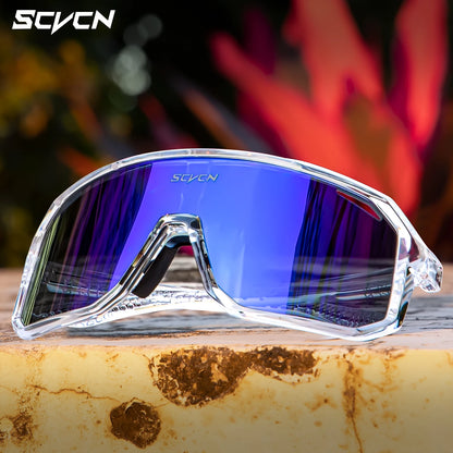 SCVCN Cycling Glasses Photochromic Cycling Sunglasses UV400 Bicycle Eyewear Sports MTB Outdoor Bike Goggles Sunglasses Eyepieces