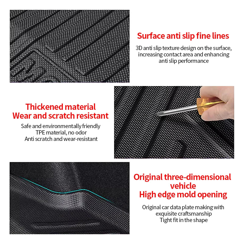 Car Rear Trunk Mats For MG ZS EV MGZS ZX ZST 2018-2023 2022 2021 Accessorie Waterproof Protective Trunk Storage Pad EVA Material
