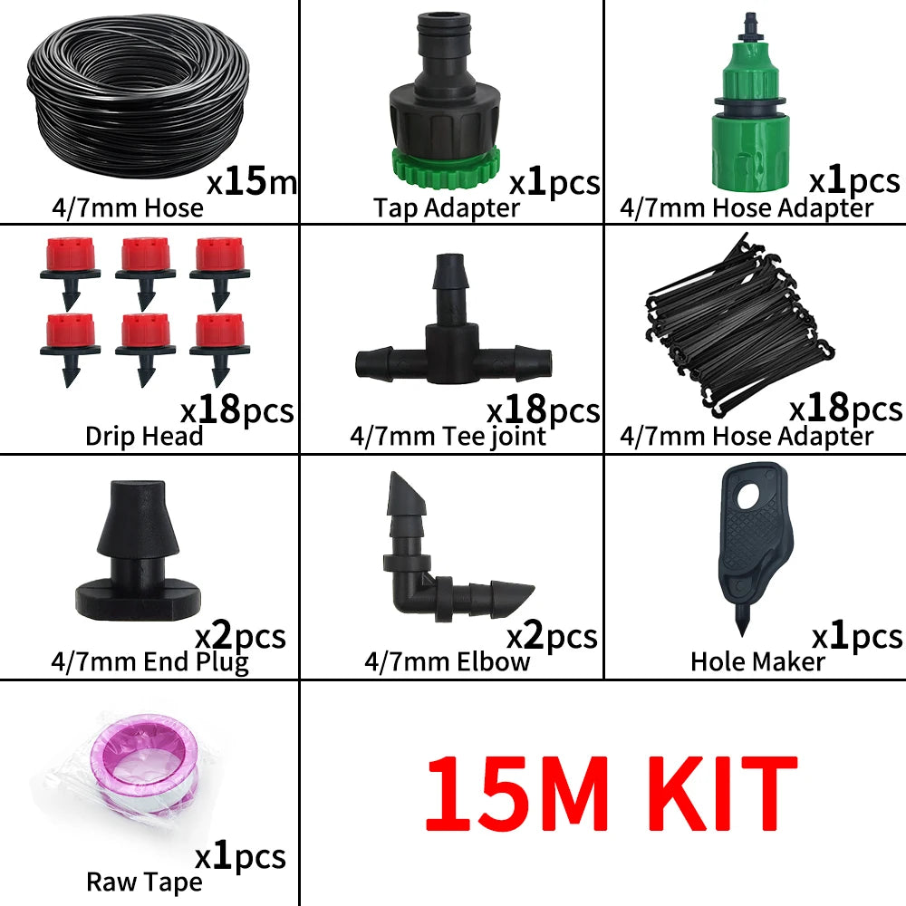 5M-60M Drip Irrigation System Plant Watering Set Watering Kits Adjustable Drippers For Irrigation Micro Garden Watering System