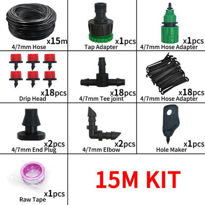 5M-60M Drip Irrigation System Plant Watering Set Watering Kits Adjustable Drippers For Irrigation Micro Garden Watering System