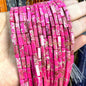 4x13mm Square Natural Stone Light Lavender Chalcedony Loose Spacer Beads for Jewelry Making Diy Bracelet Charms Accessories