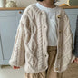 1 2 3 4 5 6 7 8 Years Girls Knitted Sweater Cardigan New Fashion Baby Coarse Wool Hemp Retro Cardigan Boys Coat Kids Clothes