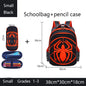 Spider Backpack+Pencil Case Set for Boys School Bag Elementary for Kids School Bag Cartoon Waterproof Primary Backpack