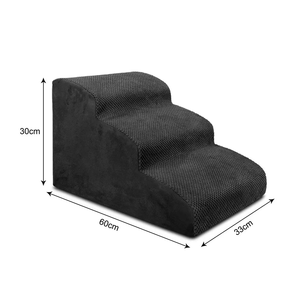 Removable Dog Stairs 3 Steps Ramp Couch Puppy Old Dog Non-Slip Removable Ladder High Couch and Bed Pet Supplies