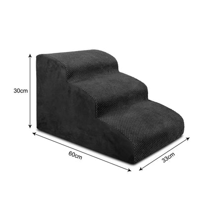 Removable Dog Stairs 3 Steps Ramp Couch Puppy Old Dog Non-Slip Removable Ladder High Couch and Bed Pet Supplies