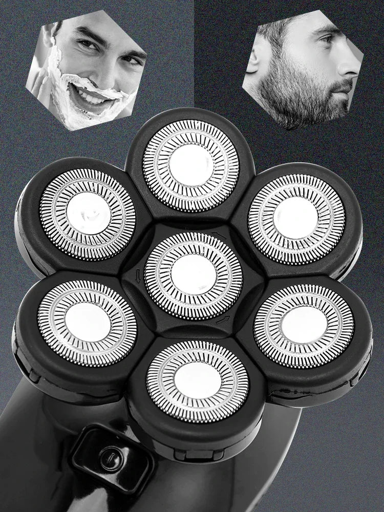 SMOOCUT Shaver For Men 7D Independently 7 Cutter Floating Head Waterproof Electric Razor Multifunction USB Charge Trimmer Men