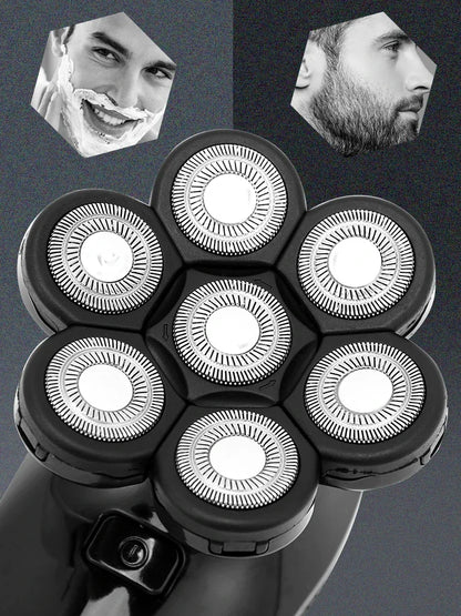 SMOOCUT Shaver For Men 7D Independently 7 Cutter Floating Head Waterproof Electric Razor Multifunction USB Charge Trimmer Men