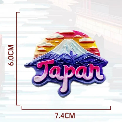 Asia Japan Resin 3D Fridge Magnets Tourism Souvenir Refrigerator Sticker Handicraft Gift Decoration
