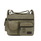 New Canvas Messenger Bag for Men Vintage Water Resistant Waxed Crossbody Bags Briefcase Padded Shoulder Bag for Male Handbag