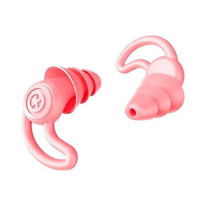 HUAK 3 Layer Silicone Ear Plugs For Noise Reduction Reusable Ear Plugs for Sleeping, Swimming, Studying, Concerts, Noise Hearing