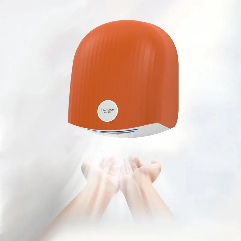 interhasa! New Automatic Hand Dryer Hot Cold High Speed Wind Wall Induction Hand Dryers 1200W for Commercial Bathroom Toilet