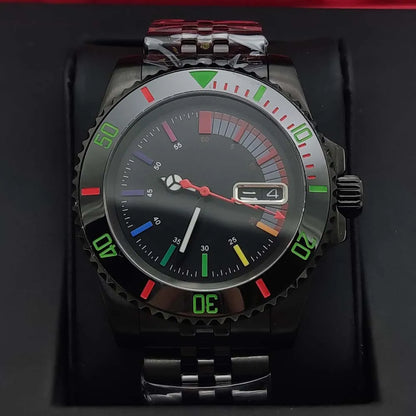 Men's New NH36 Automatic Mechanical Watch Rainbow Aseptic Dial Waterproof Case Casual Fashion Business Men's Watch