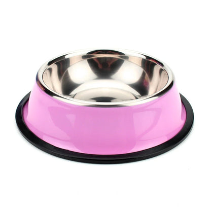200-1600ml Stainless Steel Dogs Bowl Cats Non Slip Food Drinking Water Eating Container Dish Puppy Kitten Feeder Pet Supplies