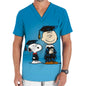 Hospital Nurse Uniforms Women Medical Uniform Print Scrub Top Snoopy Dental Clinic Work Clothes Mens Scrubs Short Sleeved Jacket