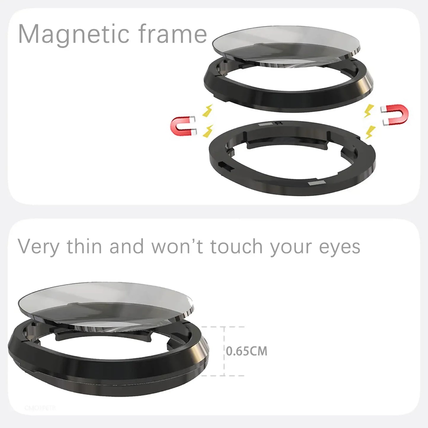 Magnetic Eyeglass Frame for Quest 3 Prescription Lenses Anti Blue Myopia Lens VR Glasses Optics Lens Replacement Accessories
