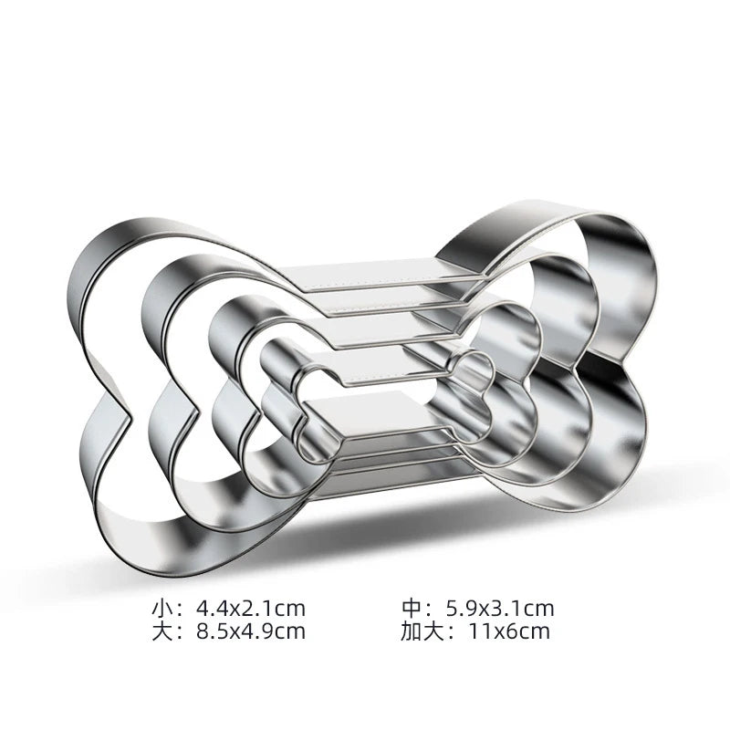 DIY Fondant Biscuit Cookie Cutter Embosser Mold Dog Bone For Cake Chocolate Decorating Tools Pastry And Bakery Baking Kitchen