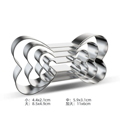 DIY Fondant Biscuit Cookie Cutter Embosser Mold Dog Bone For Cake Chocolate Decorating Tools Pastry And Bakery Baking Kitchen