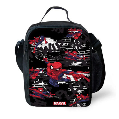 Marvel Super SpiderMan Child Insulated Large Capacity Bag for Boy Girl Student Outdoor Picnic Resuable Thermal Cooler Lunch Box