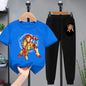 Autumn Boys Clothes long sleeve& trousers 2 Pieces Set Teenage Girls & Boys Printed Spider-Man lronman Tracksuit Fashion Casual