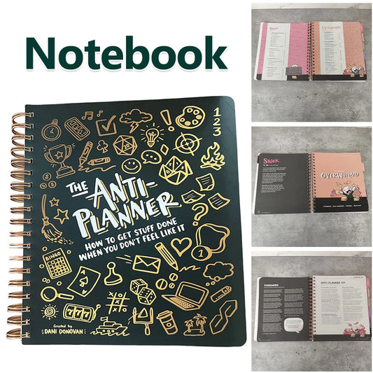 Anti-Planner Tag Book 2024 How To Get Sht Done When You Don't Feel Like It School Office Stationery ADHD Planner for Adults
