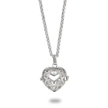 Heart Stone Pendent Necklace Natural Amethysts Carnelian Quartzs Stainless Steel Chain Necklace Wedding Birthday Jewelry Gift