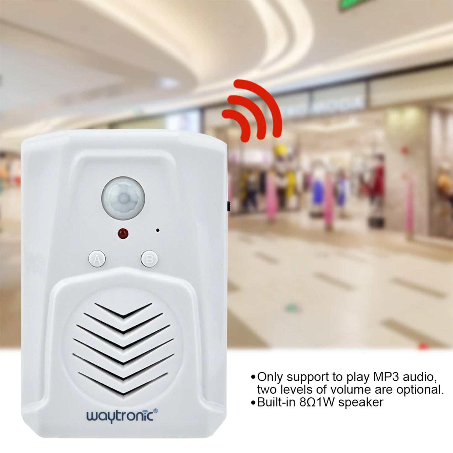 Doorbell Alarm MP3 Doorbell Sensor Doorbell USB/Battery Powered Motion Sensor Alarm MP3 Audio Player Infrared Induction Doorbell