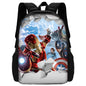 Cartoon Man M-Marvels Iron 3 pcs set Child School Backpack with Lunch Bags ,Pencil Bags School Bags for Boys Girls Best Gift
