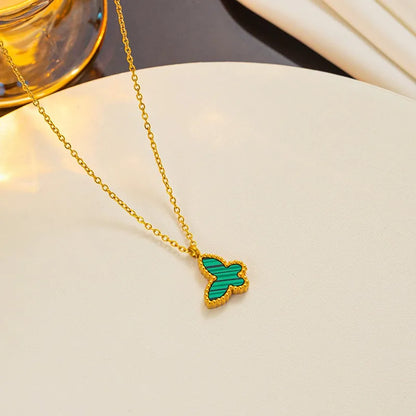 1/2/3Pcs 18K Gold Plated Stainless Steel Butterfly Bracelet for Women, Elegant Butterfly Hand Decor Necklace Bracelet Jewelry