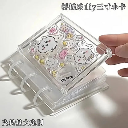 Chiikawa anime peripheral 2cm double-layer acrylic film usagi DIY hair clip decoration keychain Pendant Signboard accessories