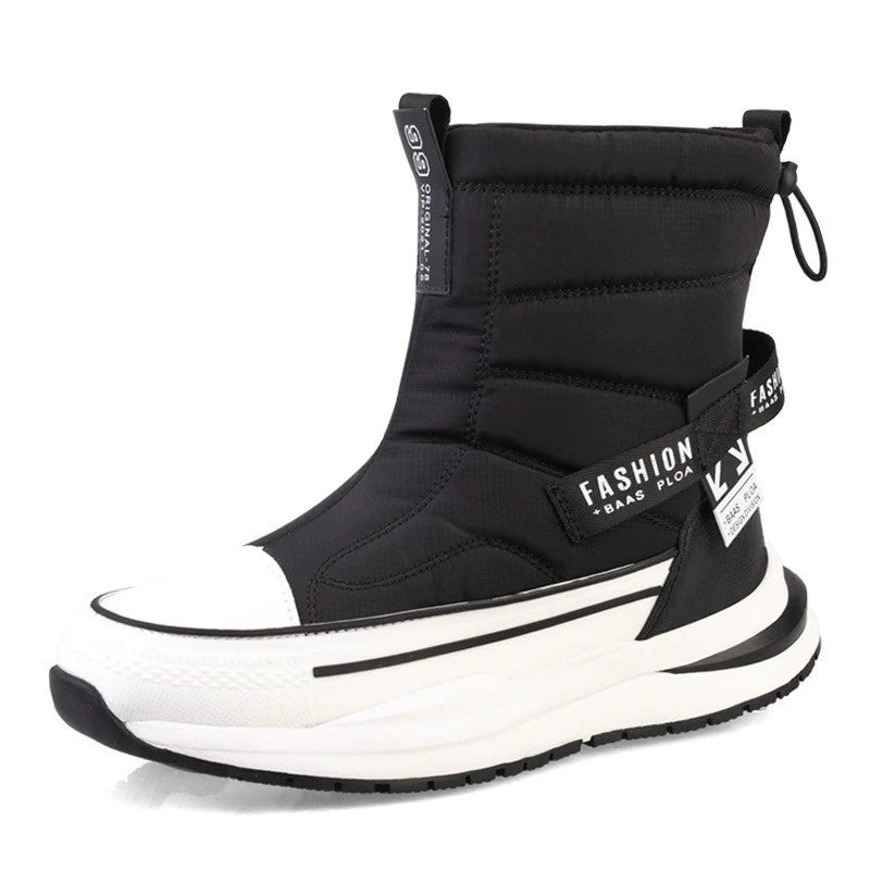 Big Size 45 Winter Boots Men High-top Water-resistant Cotton Shoes Women Plus Velvet Warm Shoes Boots Northeast Outdoor Boots