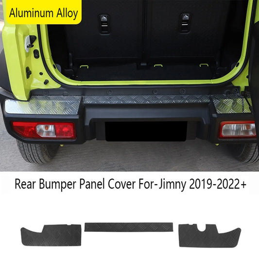 For- Jimny 2019-2022+ Car Rear Bumper Panel Cover Guard Aluminum Alloy Protect Plate Accessories