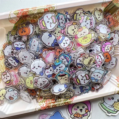 Chiikawa anime peripheral 2cm double-layer acrylic film usagi DIY hair clip decoration keychain Pendant Signboard accessories