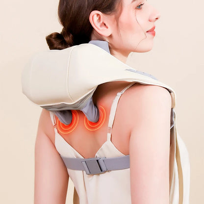 Shoulder And Neck Massager Wireless Electric Air Compress Kneading Multifunctional Back Massager Shawl Massaging Muscle Relaxing