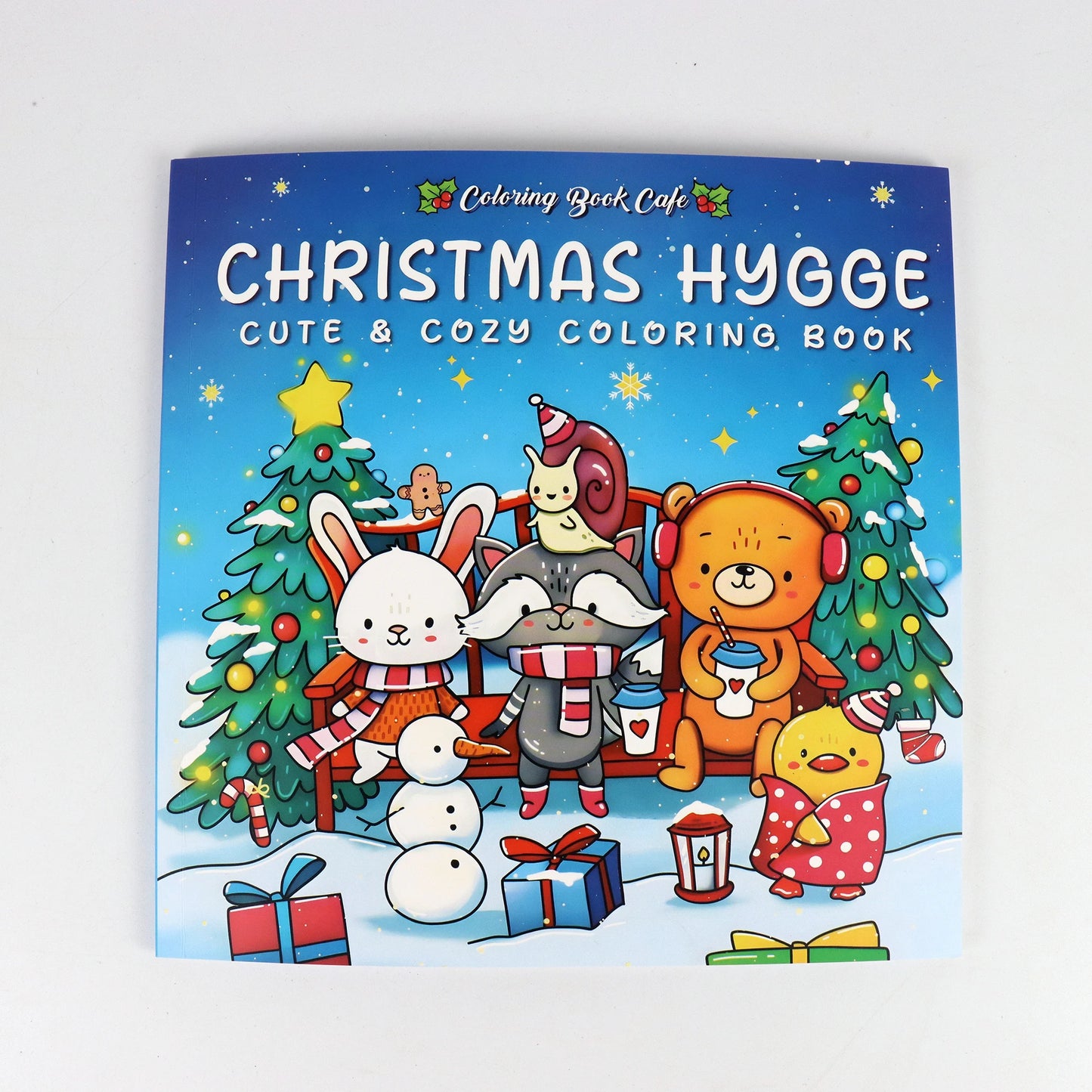 Coloring Book For Adults And Teens Featuring Adorable Christmas Creatures Cartoon Coloring Book To Relax In A Cozy Hygge Moment