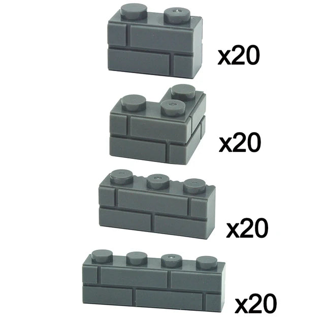 DIY Wall Bricks 1x4 1x3 1x2 Dots Thick Building Block Educational Creative House Contruction Toys Compatible With 15533 For Kids