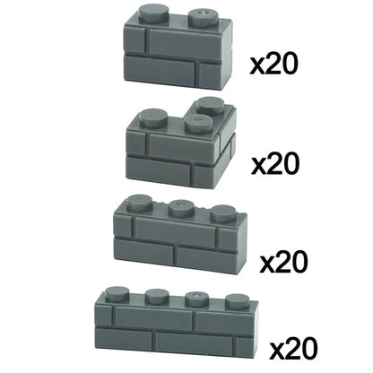 DIY Wall Bricks 1x4 1x3 1x2 Dots Thick Building Block Educational Creative House Contruction Toys Compatible With 15533 For Kids