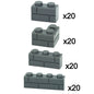 DIY Wall Bricks 1x4 1x3 1x2 Dots Thick Building Block Educational Creative House Contruction Toys Compatible With 15533 For Kids