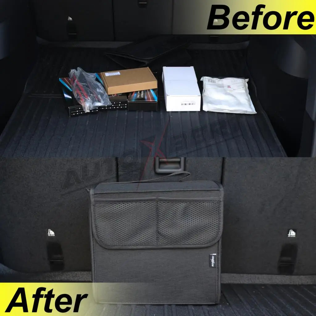 Universal Car Trunk Organizer Auto Boot Organiser Storage Box Bag Portable Felt Tidy Non-slip Tool Bag Foldable Car Accessories